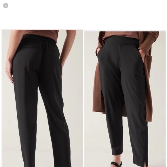 Athleta Brooklyn Ankle Pant Jogger Black 14 Tall Black - Picture 1 of 16